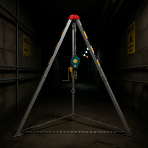 Kit de Trípode de Rescate con Capacidad de 1200 Libras, Patas Ajustables de 4.1 Pies, Protección Contra Caídas de Aluminio, Espacios Confinados, Cabrestante con Cable de 65 Pies - Product Image 2