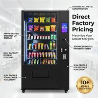 Distributeur automatique de boissons froides et de snacks à grande capacité avec fentes ajustables, gestion cloud SDK, certifié CE