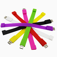 Gelang USB Flash Drive Silikon Fleksibel, Pendrive Custom Branding Grosir untuk Promosi Bisnis