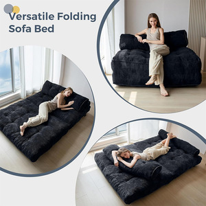 Convertible <b>Folding</b> Sofa <b>Bed</b> Single Size Multifunctional Modular Foam Filling Living Room Lounge Chair For Adults And Children - Product Image 1
