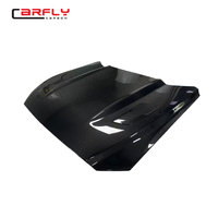 Capot en fibre de carbone pour Ford Mustang S550, revêtement transparent