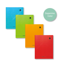 Cuaderno de ejercicios COLORFLY A5 con líneas francesas, cubierta de plástico PP de color sólido, cuaderno para estudiantes, artículos de papelería para escribir, impresión personalizada