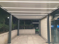 Pergola bioclimatique moderne en aluminium motorisée pour l'extérieur, gazebo imperméable avec toit à lamelles, pavillon de jardin
