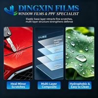 DINGXIN FILMS TPU PC150 OEM 7.5Mil 1.52*15m Rouleau de film de protection de peinture PPF transparent auto-cicatrisant thermique hydrophobe anti-jaunissement