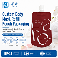 Emballage de recharge 500 ml 1 L 2 L, poche souple avec bouchon à vis en film EVOH PE pour détergent et shampoing, destinée aux exportateurs et distributeurs