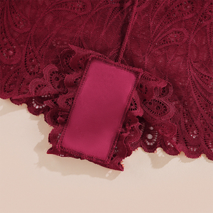 Intimo Femminile Alla Moda in Pizzo di Grandi Dimensioni con Dettagli Traforati Traspiranti, Slip Ultraleggeri Erotici a Vita Bassa - Product Image 6