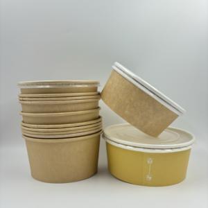 Échantillon Gratuit – Bol à Salade Jetable Recyclable, Assiette en Papier Qualité Alimentaire, Bol Rond en Papier Kraft pour Aliments, Tasse à Soupe en Papier pour Chocolat - Product Image 6