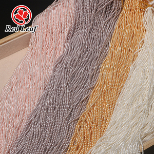 Redleaf Natural 2,3mm Perla de concha redonda Strand Perlas sueltas de colores para la fabricación de joyas - Product Image 3