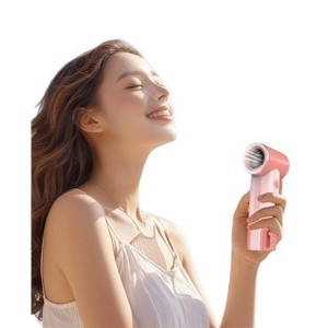 Portable Handheld <b>Fan</b> With Digital Display Bladeless USB Rechargeable 3-6H Battery Life Pink Gray Black Purple <b>Silver</b> - Product Image 3