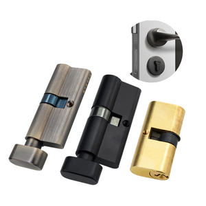 Euro hồ sơ 70 mét <span class=keywords><strong>Brass</strong></span> Core xi lanh khóa 3 key xi lanh hợp kim nhôm vỏ đồng Knob Nickel mạ ANSI lớp 2 khóa - Product Image 1