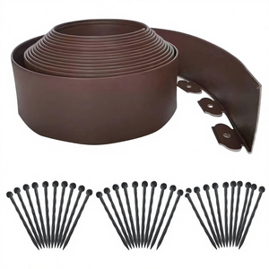 Bordura Paesaggistica 10m, Bordi per Giardino Extra Alti 10cm, Kit Recinzione Flessibile in Plastica Resistente con 30 Picchetti - Product Image 1