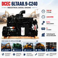 محرك ديزل CUM 6LTAA8.9-C240 C240 C260 C300 C325 C360 بقوة 180-360 حصان، 8.9 لتر، 6 أسطوانات للبناء والتعدين والحفارات ومضخات المياه