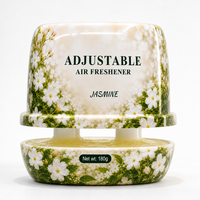 Désodorisant Solide en Gel 180g à Couvercle Rotatif et Parfum Réglable – Lavande, Rose, Jasmin – Pour la Maison