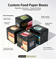 Boîte d'emballage pour macarons avec logo personnalisé, boîte en papier alimentaire pour desserts avec logo personnalisé