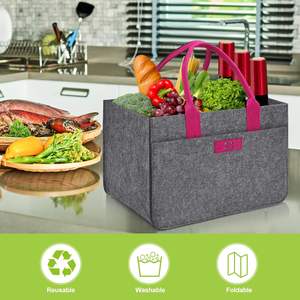 Cestas de Almacenamiento Plegables de Gran Capacidad, Personalizadas, para Juguetes de Bebé, Cocina, Frutas, <span class=keywords><strong>Leña</strong></span>, Portátiles, de Fieltro RPET - Product Image 4