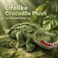 Modèle de reptile réaliste en peluche, jouet animal en tissu peluche court de haute qualité, animaux en peluche pour fête sur le thème du zoo