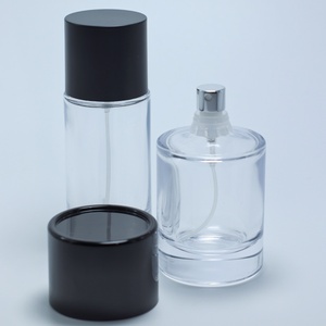 Flacon de parfum rond en verre avec bouchon noir, nouveau design 2023, 30 ml, 50 ml, 100 ml - Product Image 3