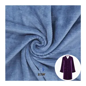 Manufacture Supplier Yarn Dyed Stripe 75%cotton 25%polyester Velvet Fabric Upholstery Cvc Velour