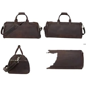 Sac de voyage convertible BSCI Factory Carry on Bag, sac à vêtements en cuir pleine fleur pour homme, sac à dos de voyage - Product Image 3