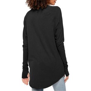 Tunique à manches longues pour femme, coupe ample, col rond, couleur unie, style streetwear, manches classiques, détection de la taille, 2X 3X - Product Image 2