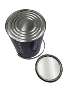 塗料化学工業用ハンドル付き大容量5Lブリキ缶ティーバレルメタルボトルメタルエッグジャー長方形ティー