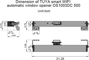 Système de ventilation industriel en alliage d'aluminium robuste Solution Ouvre-fenêtre à chaîne moderne avec télécommande sans fil - Product Image 5