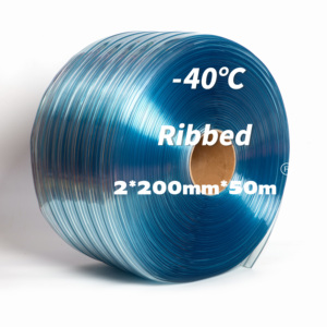 Polar nervürlü PVC şerit kapı perdesi rulosu şeffaf güçlendirilmiş düşük sıcaklığa dayanıklı plastik perde soğutuculu kamyonlar için - Product Image 1