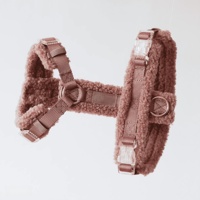 DEMDOM Collier pour animaux de compagnie en nylon avec motif disponible, collier de créateur OEM, harnais et laisse en sherpa, sangle en laine d'agneau, polaire pour chat et chien