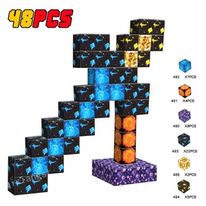 AiJH 48 pièces Ensemble <span class=keywords><strong>de</strong></span> cubes <span class=keywords><strong>de</strong></span> <span class=keywords><strong>construction</strong></span> pour exploration <span class=keywords><strong>de</strong></span> grotte minière, éducatif, DIY, sensoriel, jouets <span class=keywords><strong>de</strong></span> <span class=keywords><strong>construction</strong></span>, développement <span class=keywords><strong>de</strong></span> la pensée créative - Product Image 1