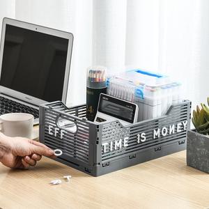 Wholesale PP Rectangular <b>Collapsible</b> Stackable Foldable Eco-Friendly Injection Organizer Bin Home Office Multi-Purpose <b>Storage</b> - Product Image 4
