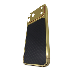 Популярный в Дубае позолоченный роскошный корпус для <span class=keywords><strong>iPhone</strong></span> с золотой рамкой и опциональным карбоновым покрытием - Product Image 5
