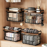 Étagère de rangement magnétique pour réfrigérateur sans perçage, panier de rangement mural pour cuisine, épices, chambre et vêtements