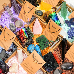 Juego de Piedras de Cristal Naturales de los 12 Signos del Zodiaco, Personalizado al por Mayor, Cristales de Sanación de Chakra Reiki, Regalos de Alta Gama para Meditación Espiritual - Product Image 1