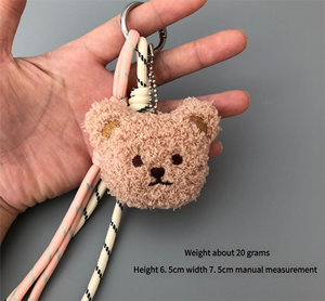 Llavero de peluche de osito adorable al por mayor, colgante de cuerda moderno para bolso, accesorios de moda para mujer, suministro a granel - Product Image 2