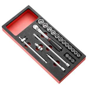FACOM - MODM.JL161-36 20 pièces 3/8 ''module de mousse à douilles métriques 6 points-EAN 3662424074172 RATCHET AND SOCKET SETS 3/8" - Product Image 1