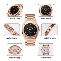 Montre mécanique automatique de luxe unisexe, marque haut de gamme, verre lumineux, MIYOTA S019, étanche, montre cadeau pour homme et femme
