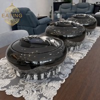 Nouvel ensemble de luxe de 3 récipients isothermes pour aliments chauds (4L+5L+6L) en ABS et acier inoxydable – Garde les plats au chaud