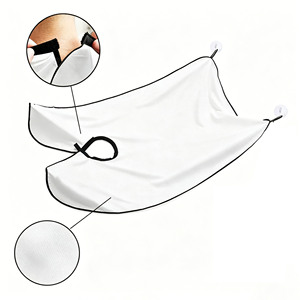 Cape de rasage imperméable pour homme avec ventouses et miroir intégré pour l'entretien et le nettoyage des poils du visage - Product Image 6