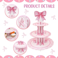 Microstar Réutilisable Arc Cupcake Stand Belle Gâteau Dessert Titulaire Affichage pour Baby Shower Anniversaire Décorations