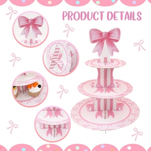 Microstar Réutilisable Arc <span class=keywords><strong>Cupcake</strong></span> Stand Belle Gâteau Dessert Titulaire Affichage pour Baby Shower Anniversaire Décorations - Product Image 6