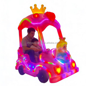 Auto Elettrica per Bambini con Luci LED, Attrezzatura per Divertimento Genitore-Figlio per Centri Commerciali, Auto Galleggiante a Forma di Corona, Amore e Principessa - Product Image 3