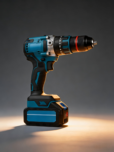 Taladro percutor inalámbrico <span class=keywords><strong>de</strong></span> litio <span class=keywords><strong>de</strong></span> 21 V azul, con brocas prácticas para diversas tareas - Product Image 3