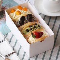 Boîtes à emporter en papier Kraft avec Logo personnalisé, boîtes à gâteaux, à Dessert pour cupcakes et boulangerie, 10 pièces