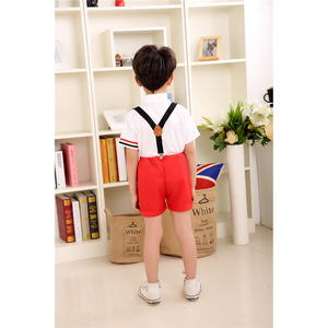 Conjuntos de Ropa para Niños, Overoles de Manga Corta de Algodón en Rojo, Verde y Azul - Product Image 5