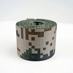 Customizable High Quality Camouflage Double Side Heat Transfer Printing Polyester Web Band