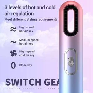 Household Leafless <strong>Hair</strong> <strong>Dryer</strong> Electronic 3 Heads <strong>Portable</strong> Negative Ions Curly and Straight <strong>Hair</strong> <strong>Dryers</strong> - Product Image 6