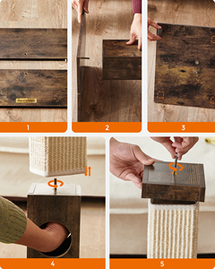 Pet mobilya tırmalama caydırıcı çizik kutup oyuncak kedi ile tırmalama sütunu - Product Image 3