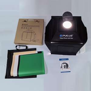 Meilleur kit de studio photo portable PULUZ 5042 de 40 cm, boîte photo, boîte à lumière douce, studio pliable, tente de prise de vue, kit avec 4 fonds de couleur - Product Image 3