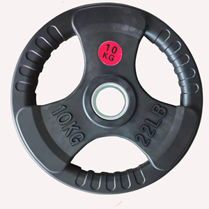 Disques de <span class=keywords><strong>musculation</strong></span> à trois poignées 5lb - 55lb, accessoires de <span class=keywords><strong>musculation</strong></span>, plaques de <span class=keywords><strong>poids</strong></span> en fonte de fer avec revêtement en caoutchouc noir - Product Image 1