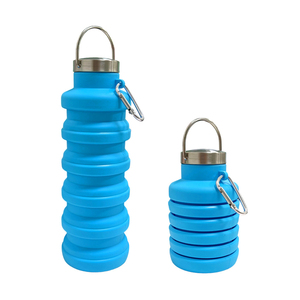 Nouvelle bouteille d'eau en silicone de 500 ml sans BPA, réutilisable, portable, anti-fuite, légère, écologique, bouteille d'eau de sport - Product Image 1